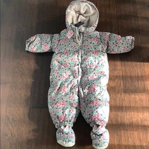 Baby Gap floral down fill snow suit NWT 6-12 month